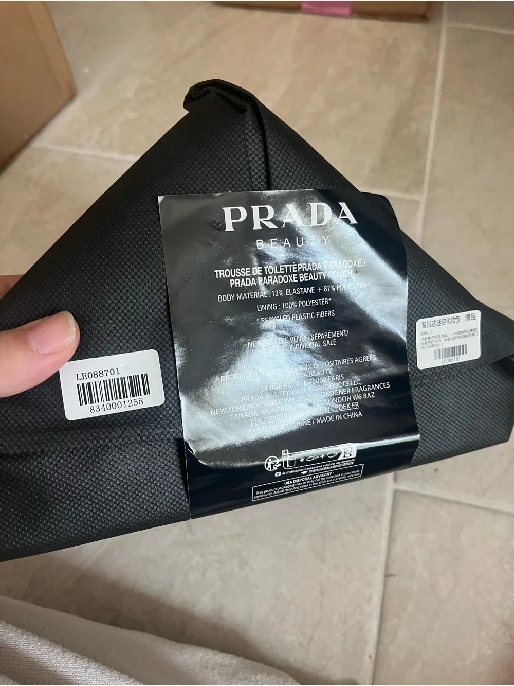 Prada Pink Triangle Cosmetic Case